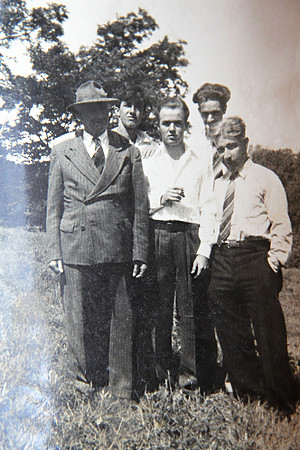 Rutson Millard, Kenny Millard, Ted Millard, Earl Elmer and Tom Lenahand (Friend)